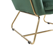 Keira 29.5"W Green Velvet Accent Chair