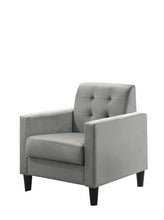 Hale 27.5"W Light Gray Velvet Accent Armchair