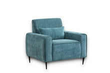 Valentina 38.5"W Blue Chenille Chair