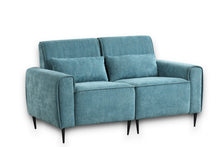 Valentina 62"W Blue Chenille Loveseat