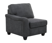Leo 119"W Dark Gray Woven 5 Seater Sofa and Ottoman