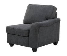 Leo 119"W Dark Gray Woven 5 Seater Sofa and Ottoman