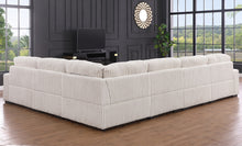 Nadine 155.5"W Beige Corduroy Modular Corner Sectional Sofa