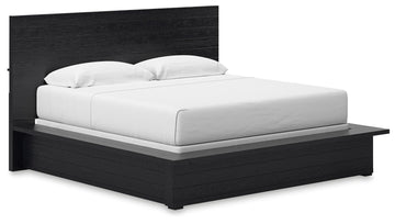 Londer - King Panel Bed - Black