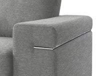 Gianna 45" Light Gray Woven Large Arm Chair