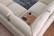 Celine 141.5"W Beige Chenille Fabric Corner Sectional Sofa
