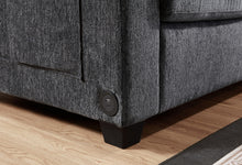 Trey 115"W Gray Chenille Sectional Sofa