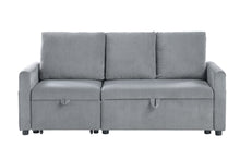 Oswin 70"W Gray Corduroy Sofa