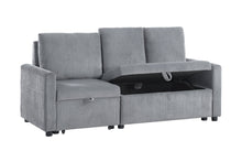 Oswin 70"W Gray Corduroy Sofa