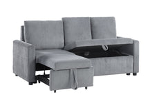 Oswin 70"W Gray Corduroy Sofa