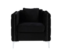 Bayberry 34"W Black Velvet Chair