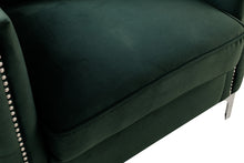 Bayberry 53"W Green Velvet Loveseat