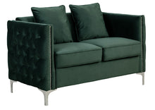 Bayberry 53"W Green Velvet Loveseat