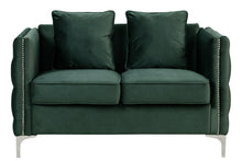 Bayberry 53"W Green Velvet Loveseat