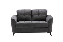 Callie 60"W Gray Woven Fabric Loveseat
