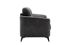 Callie 60"W Gray Woven Fabric Loveseat
