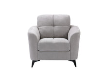 Callie 39"W Light Gray Woven Fabric Chair