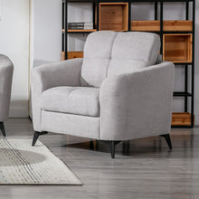 Callie 39"W Light Gray Woven Fabric Chair