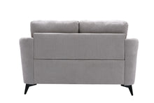 Callie 60"W Light Gray Woven Fabric Loveseat