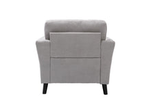 Damian 37"W Light Gray Woven Fabric Chair