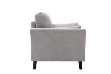 Damian 37"W Light Gray Woven Fabric Chair