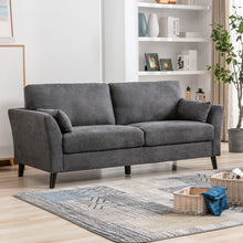 Damian 77"W Gray Woven Fabric Sofa