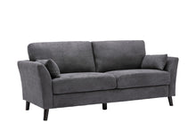 Damian 77"W Gray Woven Fabric Sofa