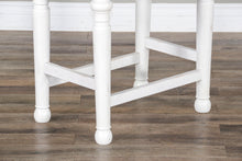 Carriage House - Stool Wih Wood Seat (Set of 2) - Cottage White / Europen Dark
