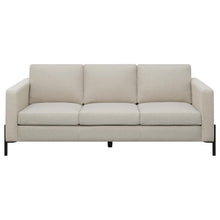 Tilly - 2 Piece Upholstered Track Arms Sofa Set - Oatmeal