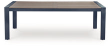 East Beach - Rectangular Dining Table With Umbrella Option - Blue