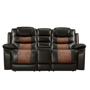 Nikko - Console Loveseat With Dual Recliners