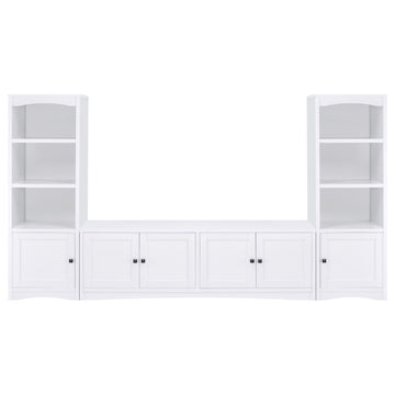 Laughlin - 3-piece Entertainment Center TV Stand - White