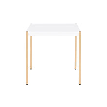 Otrac - End Table - White & Gold Finish