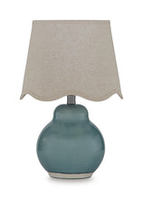 Byronburg - Ceramic Table Lamp - Blue / Beige