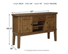 Ralene - Medium Brown - Dining Room Server