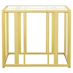 Adri - Rectangular Glass Top Side End Table