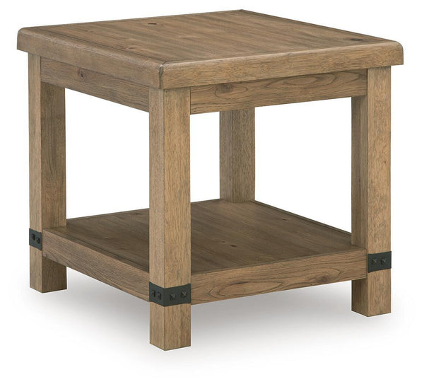 Ridgester Rectangular End Table Light Brown