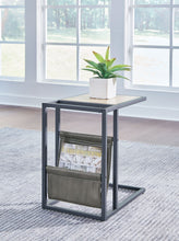 Freslowe - Light Brown / Black - Chair Side End Table With Magazine Basket