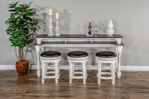 Carriage House Console Table Cottage White / Europen Dark
