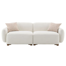 Darius - Sofa With 2 Pillows - Beige Boucle