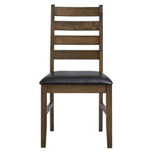 Damica - Side Chair (Set of 2) - Brown Synthetic Leather & Walnut