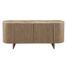 Markku - Console Table With Natural Marble - Oak