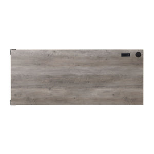 Zakwani - Writing Desk With USB - Gray Oak & Black