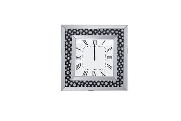 Nysa - Wall Clock - Mirrored & Faux Crystals