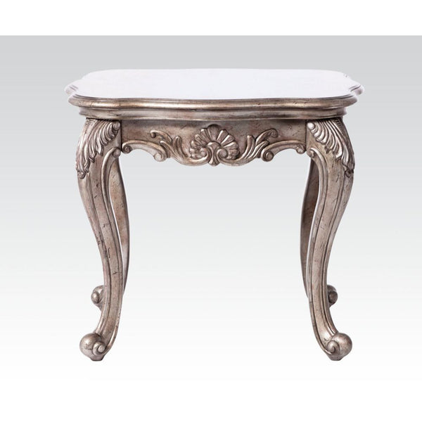 Chantelle End Table Antique Platinum