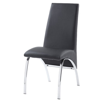 Noland - Side Chair (Set of 2) - Gray Synthetic Leather & Chrome