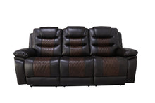 Nikko - Sofa With Dual Recliner - Two Tone Brown