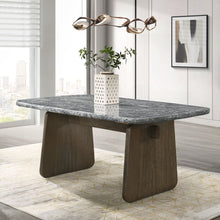 Dillon - Dining Table With Marble Top - Natural / Walnut