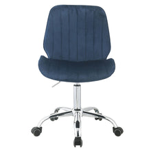 Muata - Office Chair - Twilight Blue Velvet & Chrome