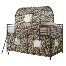 Camouflage - Twin Tent Loft Bed - Army Green